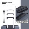Hardshell Suitcase Double Spinner Wheels Pp Luggage Sets Lightweight Durable Suitcase With Tsa Lock, 3 Piece Set (20/24/28) - Gray - Image 7
