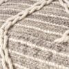Modern Wool Rope Square Pouf Ottoman Floor Cushion - Gray / Ivory - Image 4