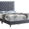 Queen Bed Classic Design - Gray - Image 2