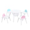 Children's Panel Table With 4 Chairs - White - Image 2