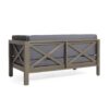 Brava - X Back Right Corner Bench (Set of 2) With Water Resistant Cushions - Dark Gray - Image 3