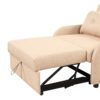 Versatile Pull Out Sofa Sleeper 3 In 1 With Wing Table & USB Charge Linen, Compact Design - Beige - Image 20