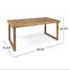 Outdoor Dining Set - Sandblast Natural Finish - Image 4
