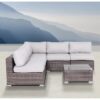 4 Person Seating Set With Cushions - Brown / Gray - Image 7