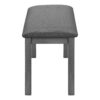 Bench, Rectangular, Upholstered, Transitional Versatile Design - Gray - Image 4