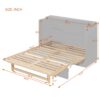 Full Size Murphy Bed With Large Drawers, Space Saving Design - Gray - Image 14