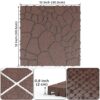 Stone Texture 12" Patio Deck Tiles, Diy - Module Interlocking Decking Tiles Floor Tile, Easy And Quick Installation Court Tiles For Porch Poolside Balcony Backyard 44 Pieces - Red Brown - Image 3