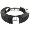 Spa Surround Spa Frame Patio Rattan Sofa Set With Storage Spaces, Mini Sofa And Comfortable Cushion For Patio, Backyard - Beige - Image 13