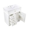 Freestanding 30" Bathroom Vanity With Sink, Soft Closing Door, Tip Out Drawer - White - Image 13