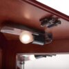 Corner Curio Dispaly Cabinet With Lights, Adjustable Tempered Glass Shelves, Mirrored Back (E26 Light Bulb Not Included) - Cherry - Image 12