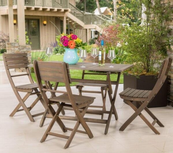 Positano - Foldable Dining Set - Gray