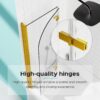 Frameless Folding Pivot Bathtub Door With Clear Tempered Glass - Brushed Gold - Image 6
