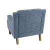 Accent Chair, Living Room Chair, Footrest Chair Set With Vintage Brass Studs, Button Tufted Upholstered Armchair For Living Room, Comfy Reading Chair For Bedroom, Reception Room - Blue - Image 17