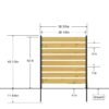 Goodyo - Outdoor Privacy Screen Cedar Wood And Aluminum Frame Fence For Pool Equipment And Trash Can Enclosures - Black / Natural - Image 3