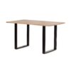 Dining Table With Top And Iron Frame - Natural / Black - Image 4