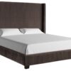 King Upholstered Bed - Dark Brown - Image 2