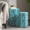 Eliana - Stylish Side Table - Teal - Image 4
