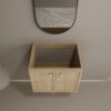 Modern Wall Mounted 24" Bathroom Vanity With 2 Soft Closing Doors, Excluding Sink - Oak - Image 6