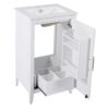 Modern 20.3" Bathroom Vanity With Sink, Functional Drawer, Soft Closing Door - White - Image 16
