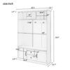 Hall Tree With 3 Hooks, Coat Hanger, Entryway Bench, Storage Bench, 3 In 1 Design, For Entrance, Hallway Tiger - Brown - Image 2
