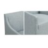 Upholstered Dining Arm Chair With Casters Woven - Light Gray Blue - Image 11