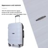 Hardshell Suitcase Spinner Wheels Pp Luggage Sets Lightweight Durable Suitcase With Tsa Lock, 3 Piece Set (20/24/28) - Silver - Image 11