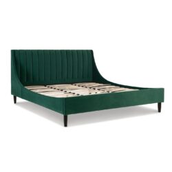Aspen - King Vertical Tufted Modern Headboard Platform Bed Set - Evergreen