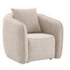 Keith - Chenille 3 Piece Living Room Set (Comes With Matching Color Toss Pillows) - Beige - Image 2