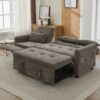 2 In 1 Sofa 3 Seater With Sofa Bed And Reversible Recliner - Dark Gray - Image 10
