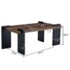 Walnut Colored Coffee Table, Suitable For Modern Minimalist Living Rooms - Walnut - Image 3