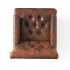 Vitality - Club Chair With Button Tufted Diamond Stitching And Turned Legs - Brown - Image 8