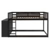 Full Over Full Bunk Bed With Storage Drawers And Shelves - Espresso - Image 5