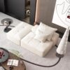 Modern Oversized Modular Sectional Sofa, Sparkling Chenille Soft Cushion Sofa With 2 Pillows, Diy Combination Tufted Sofa, No Assembly Required - Beige - Image 5