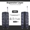 Expandable 3 Piece Luggage Sets Pc Lightweight & Durable Suitcase With Two Hooks, Spinner Wheels, Tsa Lock, (21/25/29) - Black - Image 7