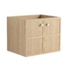 Modern Wall Mounted 24" Bathroom Vanity With 2 Soft Closing Doors, Excluding Sink - Oak - Image 12