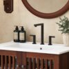 30" Vintage Bathroom Vanity With Ceramic Sink, Modern Bathroom Vanity Cabinet With 2 Soft Close Doors, Equpiied With 4 Sturdy Iron Legs - Antique Dark Brown - Image 10