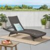 Mysticism Outdoor Chaise Lounge With Adjustable Backrest And Foldable Legs - Brown Multi - Image 9