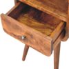 Mini Curve Open Bedside Table - Chestnut - Image 6