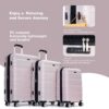 3 Piece Luggage Sets Pc Lightweight & Durable Expandable Suitcase With Two Hooks, Double Spinner Wheels, Tsa Lock, (21/25/29) - Sand - Image 6