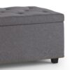 Hamilton - Lift Top Rectangular Storage Ottoman - Slate Gray - Image 7