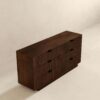 Lola - Mid-Century Modern Dresser With 6 Drawers - Dark Brown - Image 4