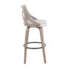 Charlotte - Farmhouse Fixed Height Barstool With Swivel & Round Footrest (Set of 2) - Light Gray / Cream - Image 3