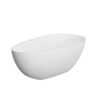 66.9" x 34" x 21.7" Freestanding Solid Surface Soaking Bathtub For Bathroom - Matte White - Image 3