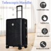 Luggage Sets 3 Piece Hardshell Suitcases With Wheels, Lightweight Expandable Travel Luggage With Tsa Lock, Carry-On, Checked Luggage (20" 24" 28") - Black - Image 14