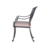Patio Outdoor Aluminum Dining Armchair With Cushion (Set of 2) - Spectrum Sand - Image 6
