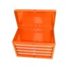 Rolling Tool Chest, 5 Drawer Tool Box Organizer With Lockable Wheels & Sliding Drawers & Detachable Top & Adjustable Shelf, Tool Storage Cabinet For Garage Workshop - Orange - Image 11