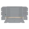 Full Size Murphy Bed With Drawers, Cabinets, And USB Ports - Gray - Image 2