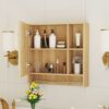 Wall Mounted Bathroom Storage Cabinet With Mirror Door, Medicine Cabinet, Over The Toilet Storage Cabinet With Shelves And Towel Rack - Burly Wood - Image 7