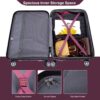 Luggage Set Of 5 Pieces, Expandable Hard Pc Luggage Set With Tsa Lock For Rotating Wheels, Lightweight Rolling Luggage - Wine Red - Image 7