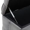 Stylish Storage Ottoman Bench With Safety Hinge For Living Room & Bedroom - Dark Gray - Image 21